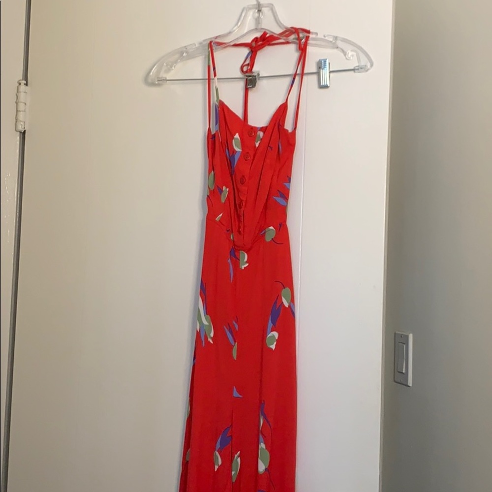 Backless Red Romper